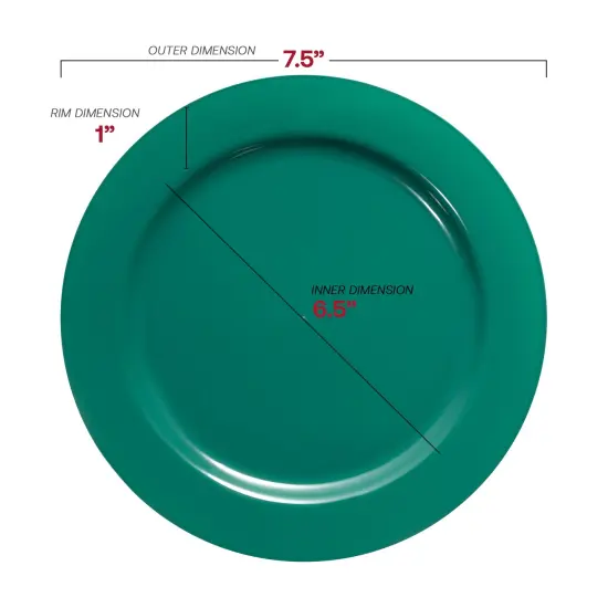 Solid Green Holiday Round Disposable Plastic Dinnerware Value Set (120 Guests) {4}