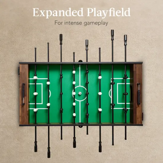 Best Choice Products Full Size 54in Regulation Foosball Table for Home, Game Room w/ 2 Balls, 2 Cup Holders Walnut {4}