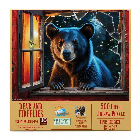 Sunsout Bear and Fireflies 500 pc Jigsaw Puzzle 71824 {4}