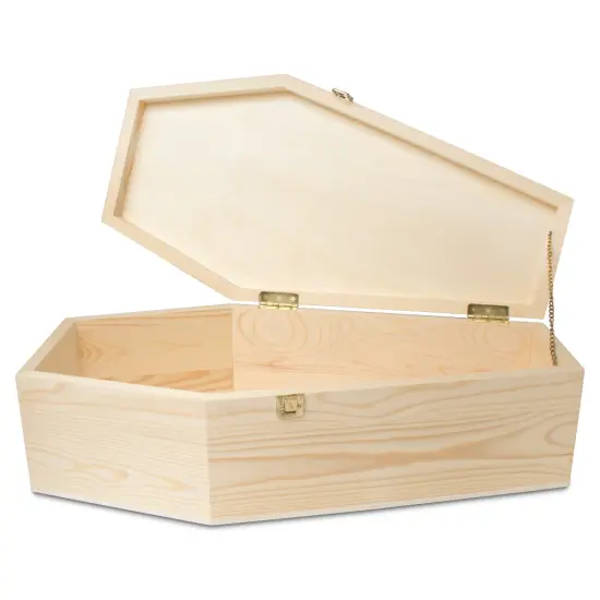 Pet Casket, Wooden Pet Burial Box, 24", 30" and 35" Loving Dog Memorial, Strong and Safe Pet Coffin, Dignified Dog Casket, Hinged Lid Cat Casket, Baltic Birch Dog Burial Box {1}