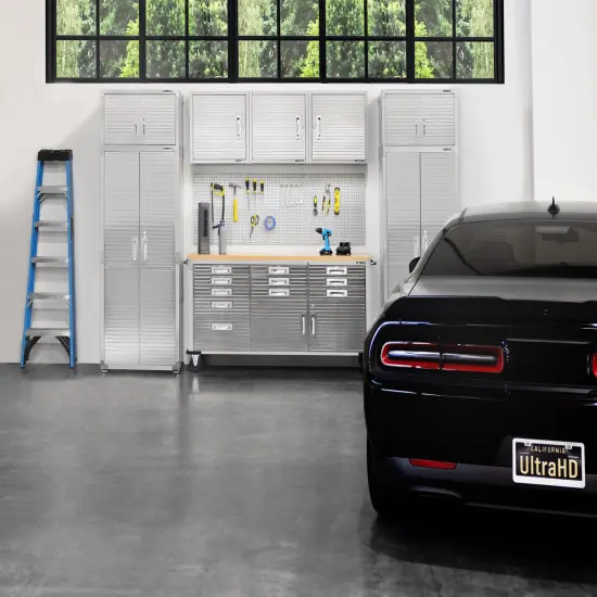 Seville Classics UltraHD Storage Cabinet, 30" W x 18" D x 72" H Granite {5}