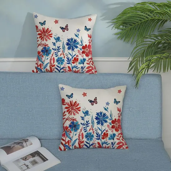 18x18 Pack of 2 Throw Pillow Cover for 4th of July Decorations {5}