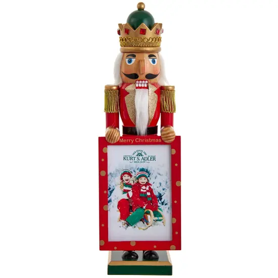 Kurt Adler 15-Inch Nutcracker King Holding Picture Frame {1}