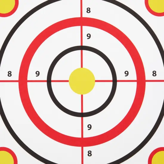 50 Pack Paper Shooting Targets for Range, Bulk for Hunting, Handguns, Pistols, Rifles, Bullseye Design (11x11 in) Multicolor {7}