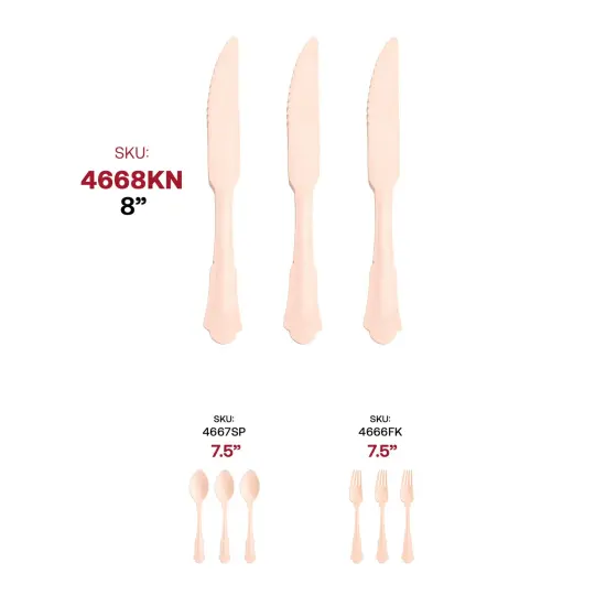 Silhouette Birch Wood Eco Friendly Disposable Dinner Knives (600 Knives) {6}