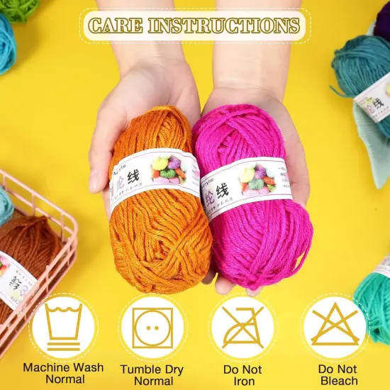 66 Rolls Assorted Colors Crochet Yarn {2}