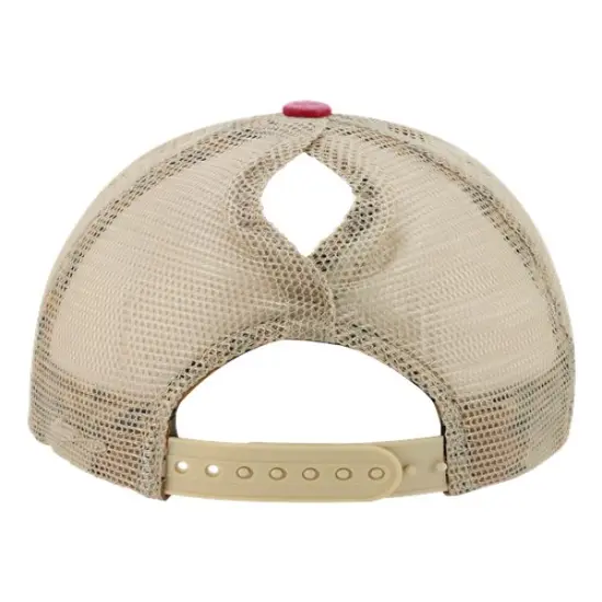 Infinity Her&reg; Women's Washed Mesh Back Cap Red/ Leopard {2}