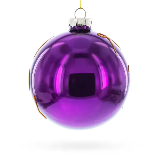 Purple Jewel Butterfly Glass Ball Christmas Ornament {5}