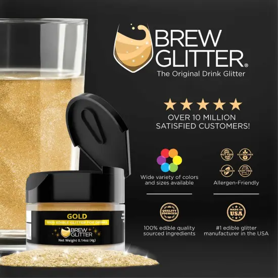 Gold Edible Glitter Spray Pump | Brew Glitter&reg; {3}