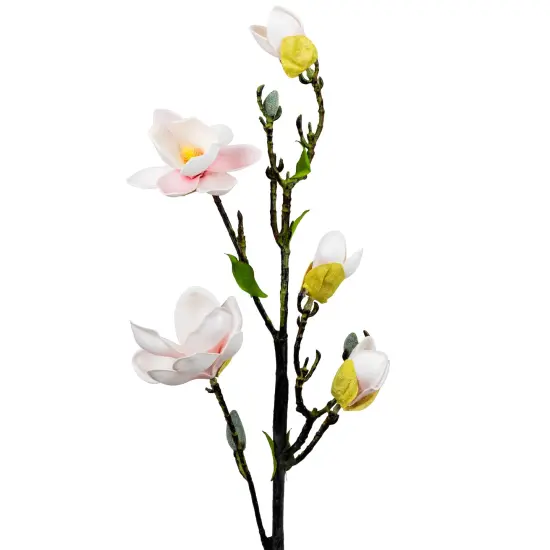 Northlight Magnolia Artificial Floral Sprays- 33" - White and Pink - Set of 4 {5}