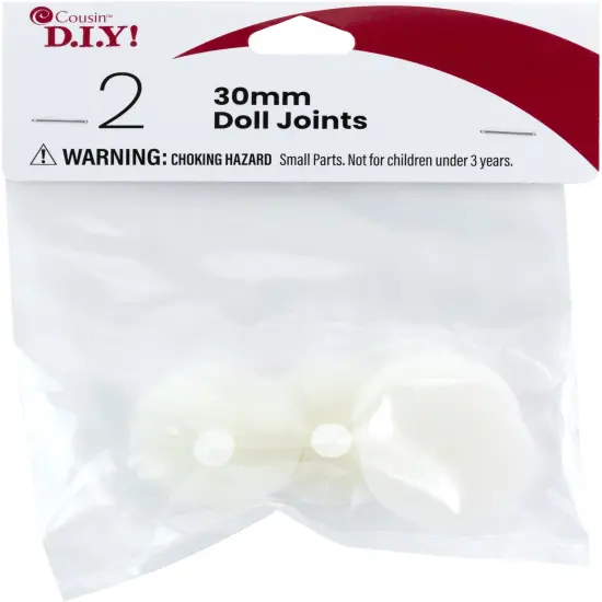 CousinDIY Doll Joints 30mm 2/Pkg-White {1}