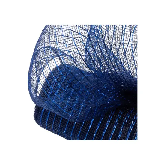 10" Poly Deco Mesh: Metallic Navy/Royal (10 Yards) {2}