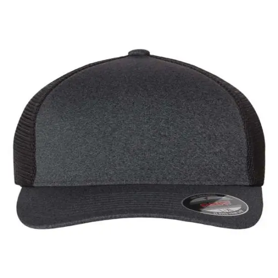 Flexfit&reg; Unipanel Trucker Cap Melange D Grey/White {7}