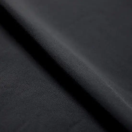 Brushed Tricot Soft and Durable Athletic Fabric Black {5}