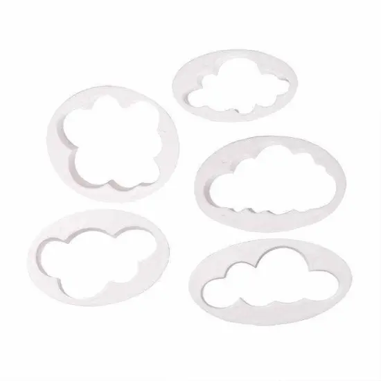 5 PC Clouds and Cloud Shape Cookie Cutter Set {1}