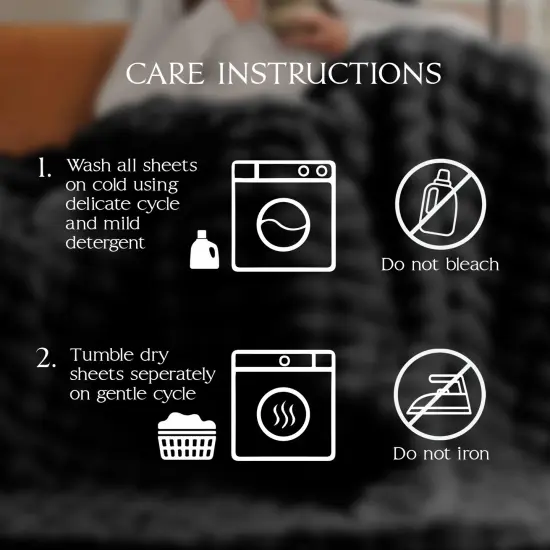 Ultra Fine Faux Fur Throw Blanket Jet Black 50X70 Inches {6}