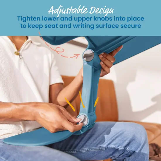 The Surf Folding Portable Lap Desk, Large, Flexible Seating Peacock Blue {4}