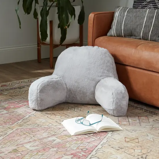 Faux Fur Bed Rest Pillow Pistachio {7}