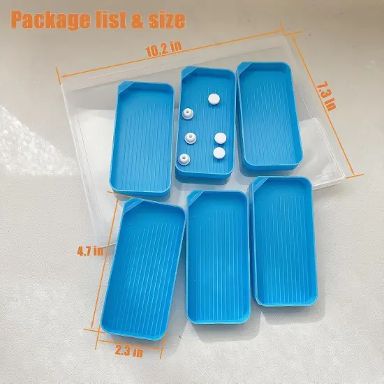 Diamond Painting Trays with Lids, 6 Pack Diamond Painting Trays with Storage Containers, 2-in-1 Diamond Art Storage and Diamond Art Trays {2}