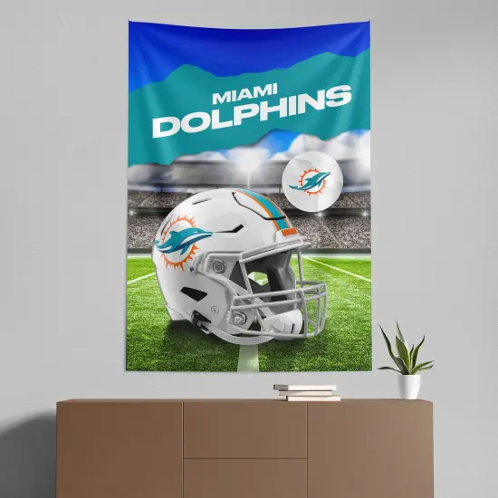 Miami Dolphins NFL Midfield Wall Hanging Tapestry 40 x 57 inches {5}