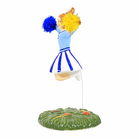 Department 56 Villages 3.75 In Go Polars! Halloween Halloween Village , Halloween Decor Halloween Cheer Leader Pom Pom Blue {3}