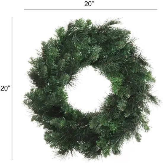 Deluxe 20-Inch Evergreen Pine Wreath, Handcrafted, Festive Holiday D&eacute;cor, Ready to Hang, Home or Office Xmas Decoration {4}