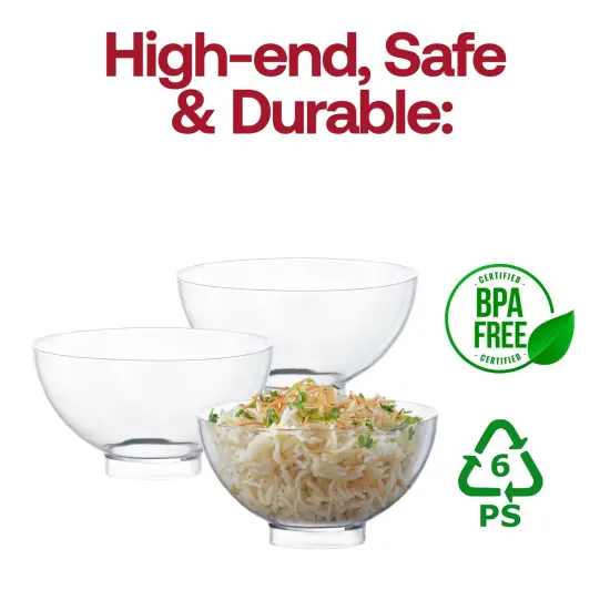 Clear Round Disposable Plastic Mini Bowls - 2.65 oz. (288 Bowls) {4}