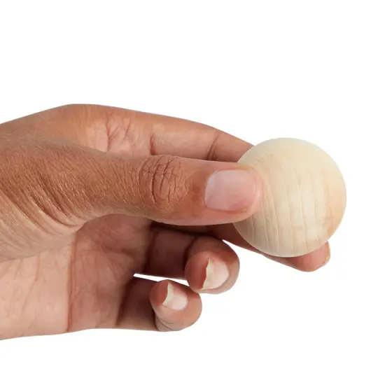 1.5 Inch Wooden Balls for Crafts, Unfinished Round Wood Spheres for DIY Projects (20 Pack) Brown {6}