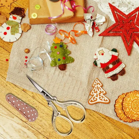 4.5Inch Vintage Crochet Scissors - Small Embroidery Scissors with Stainless Steel Sharp Pointed Blades - Ideal for Sewing, Craft, DIY & Artwork DIY Tool {5}