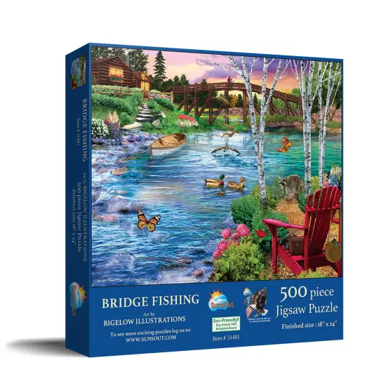 Sunsout Bridge Fishing 500 pc Jigsaw Puzzle 31481 {3}