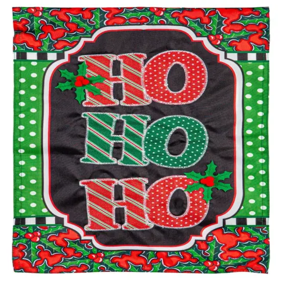Ho Ho Ho Christmas Garden Flag 2 Sided {1}