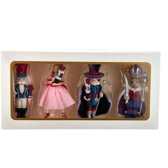 Kurt Adler 5.25-Inch Nutcracker Suite Ornament Set, 4 Piece Set {2}