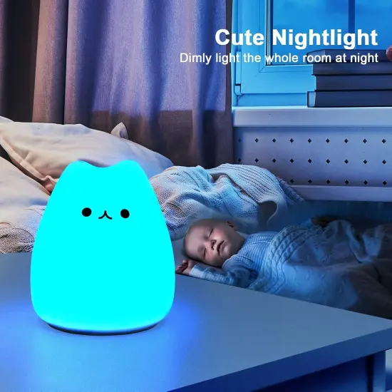 LED Cat Night Light for Kids {3}