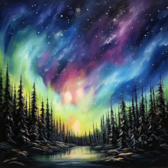 Rriver in The Forest Adult Paint by Numbers Kits on Canvas (16X20 Inch) {1}