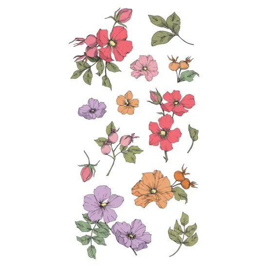 Sizzix Clear Stamps 13/Pkg-Wildflower Botanicals {3}
