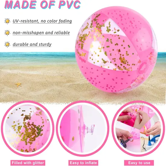 3 Pack 16 Inch Inflatable Beach Balls {4}