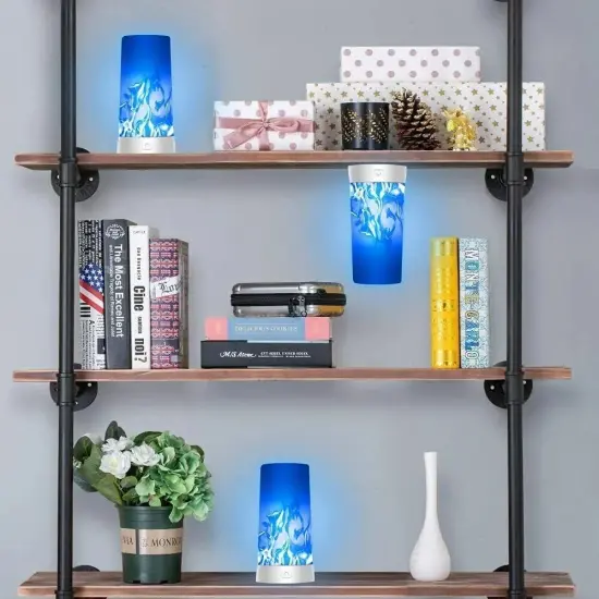 Flame Effect Light Led Fireplace Light USB Rechargeable Flameless Candles Remote {1}