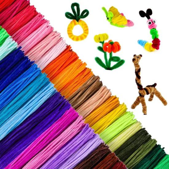 3000 Pieces Pipe Cleaners 40 Assorted Colored Chenille Stems {4}