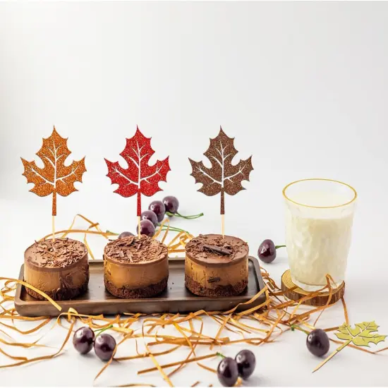 Maple Leaf Cupcake Toppers {2}