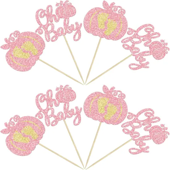 Pumpkin Oh Baby Cupcake Toppers {6}