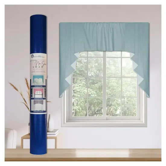 Multi-Style Swag Valance Kit Use Any Fabric to Make Curtains Without Sewing {1}