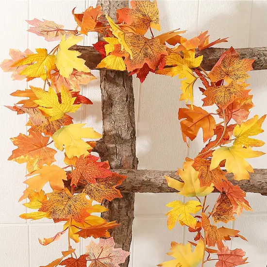 (3 Pcs) Fall Garland for Decorations Fall Leaves Garland {4}