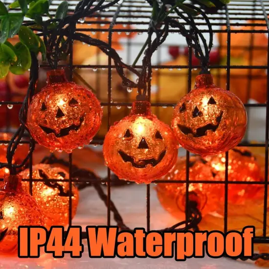 10 Pack Halloween Pumpkin String Lights - 8.5 Feet {2}