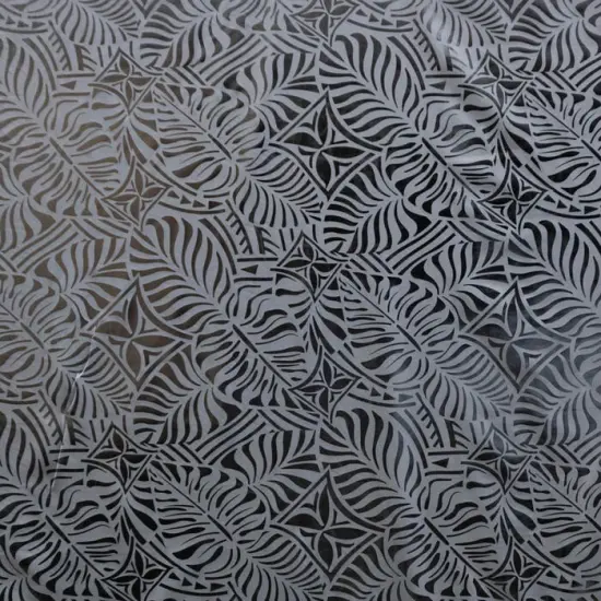 1 Yard Monstera Leaf Tiara Fabric, Foil Print Polyester, 36in L x 60in W Gold & White {5}