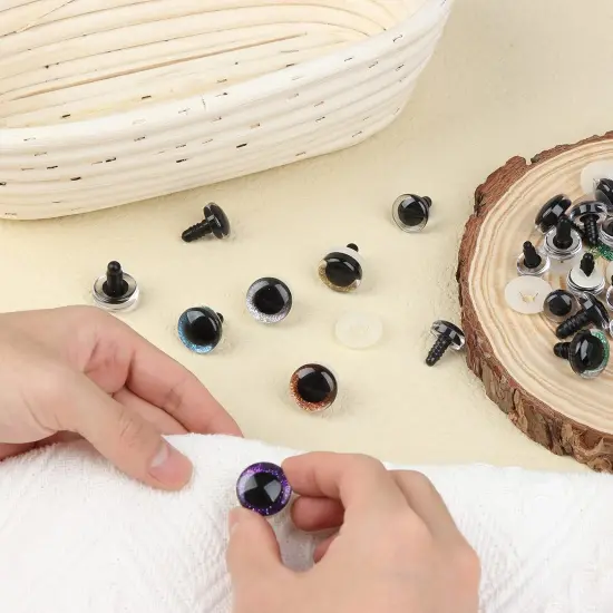 120 Pieces Glitter Safety Eyes (6 Colors) {4}