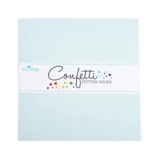 Confetti Cotton 10" Square Pack (Layer Cake / 10" Stacker) in Bleached Denim byfor Riley Blake (10-120-BLEACHED-42) {1}