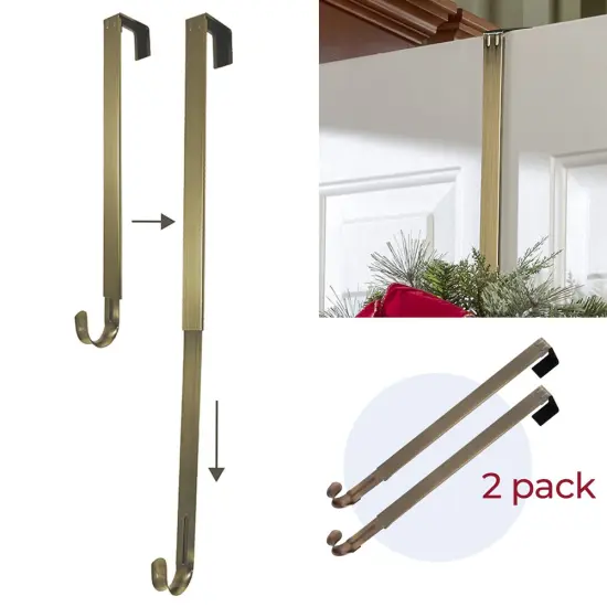 Haute Decor Adapt Adjustable Length Wreath Hanger - 2PACK- Holds up to 20 lbs {7}