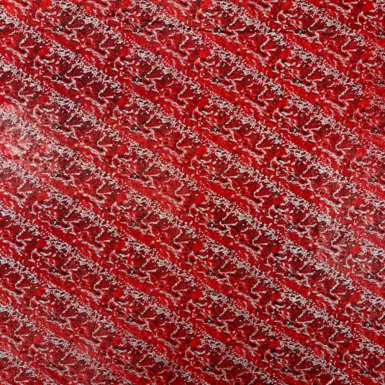 1 Yard Snake Pattern Shattered Glass Spandex Fabric 4 Way Stretch Nylon Reflective Material 58-60 inches width Red {1}