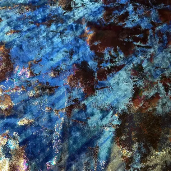 1 Yard Oil Slick 4 Way Stretch Velvet Foil Fabric Poly Spandex Shiny Finish 60 Inches Width Gray {6}