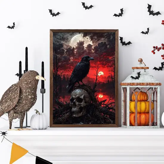 Halloween Crow 5D Diamond Painting Kits - 12x16inch {2}
